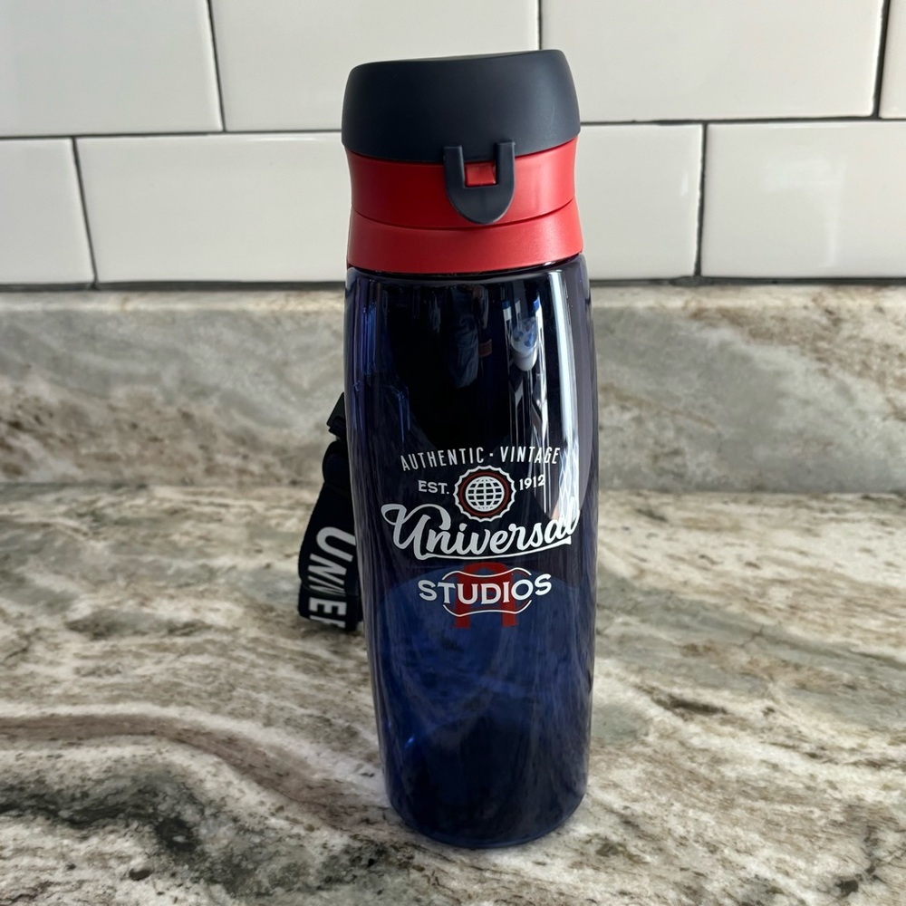 Universal Studios Sport Water Bottle with Crossbody Adjustable Strap & Card Slot